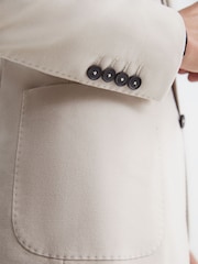 Reiss Stone Spark Single Breasted Slim Fit Moleskin Blazer - Image 6 of 9