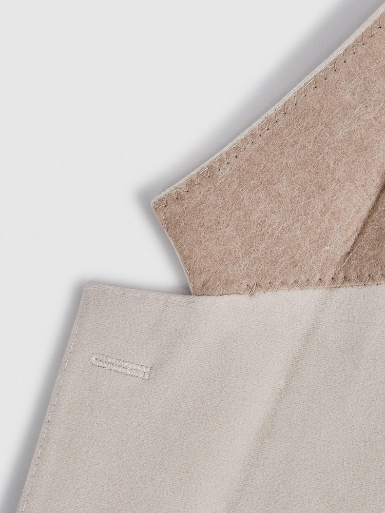 Reiss Stone Spark Single Breasted Slim Fit Moleskin Blazer - Image 9 of 9