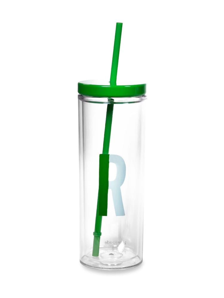 kate spade new york Clear Sparks Of Joy Initial Tumbler - R - Image 1 of 1