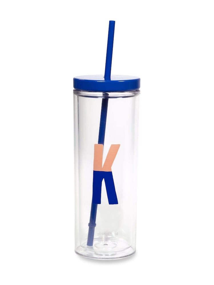 kate spade new york Clear Sparks Of Joy Initial Tumbler - K - Image 1 of 1