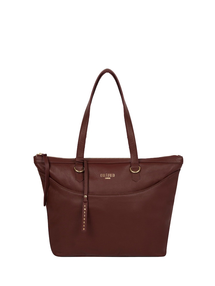 Cultured London Heston Leather Tote Bag - Image 2 of 5