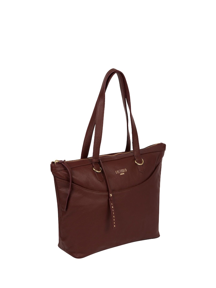 Cultured London Heston Leather Tote Bag - Image 3 of 5