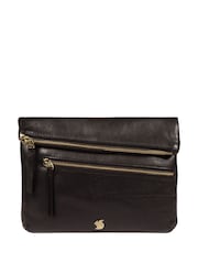 Schwarz - Conkca Flare Clutch aus Leder - Bild 2 von 4