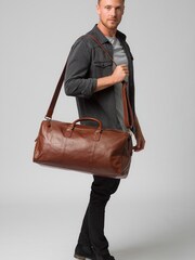 Conkca Edu Leather Holdall - Image 4 of 5