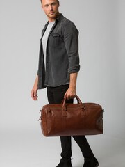 Conkca Edu Leather Holdall - Image 5 of 5