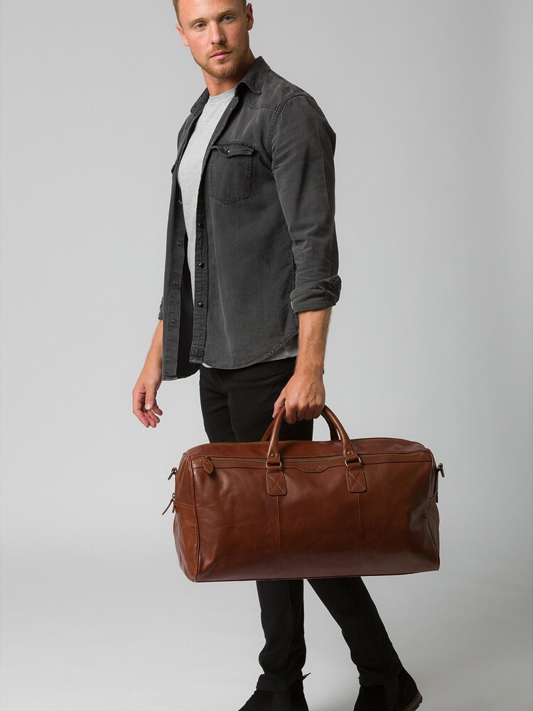 Conkca Edu Leather Holdall - Image 5 of 5