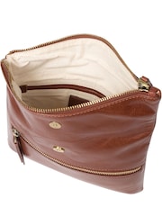 Kastanienbraun - Conkca Flare Clutch aus Leder - Bild 3 von 3