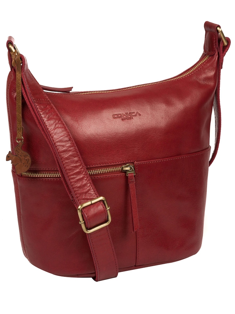 Conkca Kristin Leather Shoulder Bag - Image 6 of 7