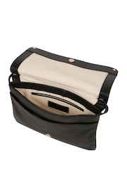 Pure Luxuries London Ermes Black Leather Cross-Body Clutch Bag - Image 3 of 5