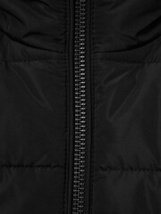 Reiss Black Frost Junior Faux Fur Trim Puffer Jacket - Image 7 of 7