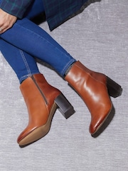 Jones Bootmaker Neptune Leather Heeled Ankle Boots - Image 1 of 6