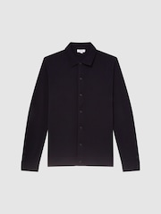 Reiss Navy Forbes Merino Wool Button-Through Cardigan - Image 2 of 8