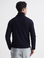 Reiss Navy Forbes Merino Wool Button-Through Cardigan - Image 5 of 8