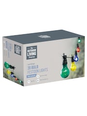 Premier Decorations Ltd White Garden 20 Bulb Party Lights - Image 1 of 1