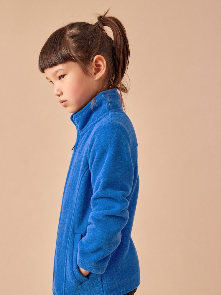 Blue Zip-Up Fleece Jacket With Pockets (3-16yrs) - Image 3 of 7