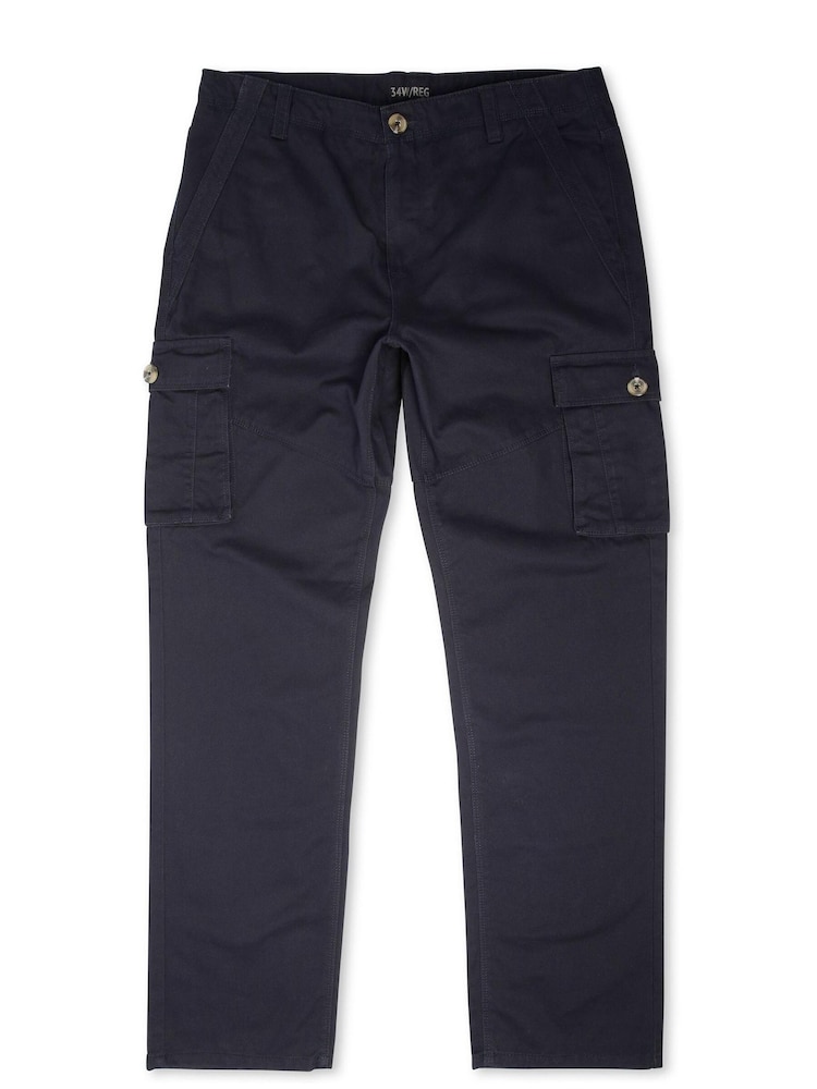 M&Co Blue Cargo Trousers - Image 1 of 2 M&Co Blue Cargo Trousers - Image 1 of 2