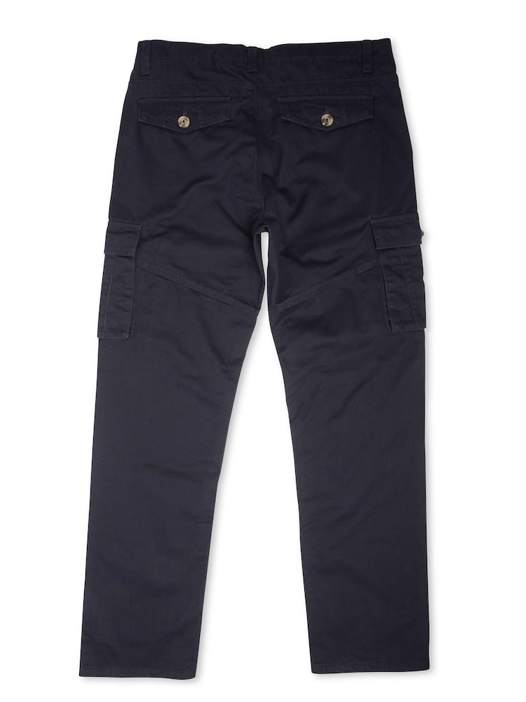 M&Co Blue Cargo Trousers - Image 2 of 2 M&Co Blue Cargo Trousers - Image 2 of 2
