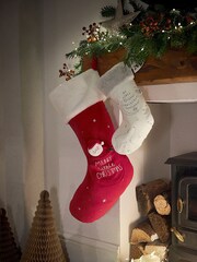 Mamas & Papas Red Christmas Large Santa Stocking - Image 1 of 2