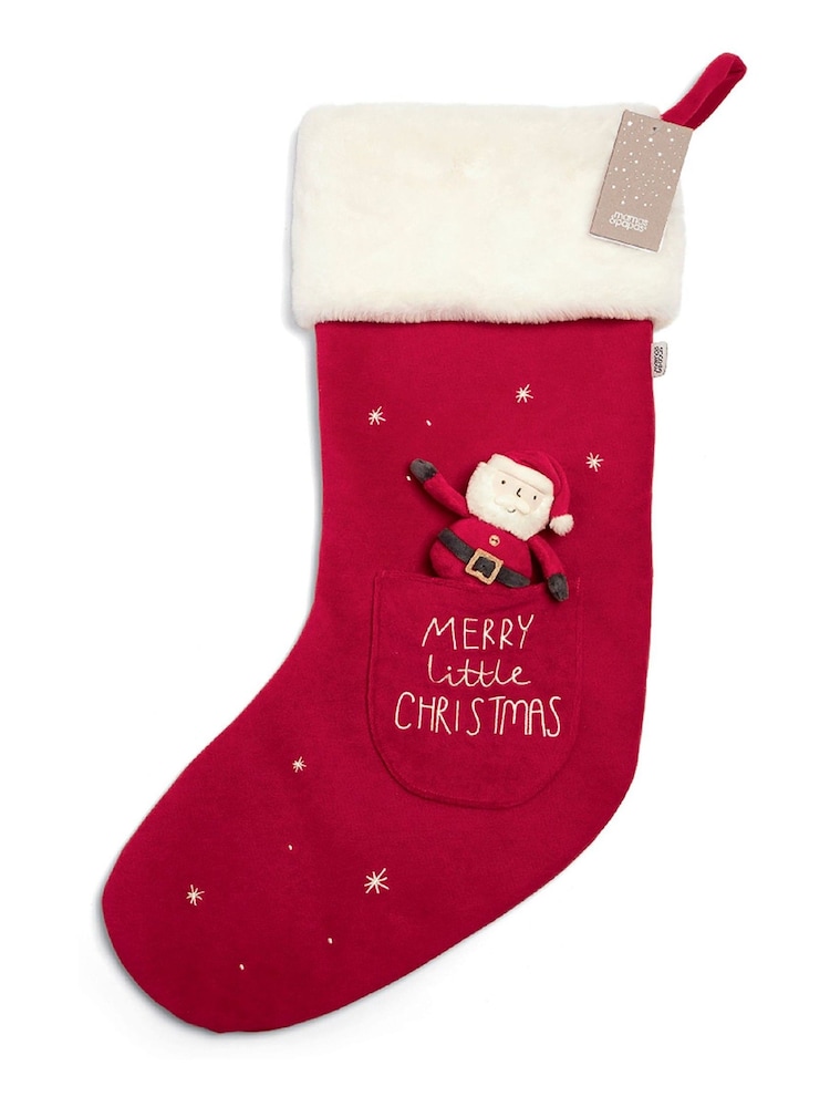 Mamas & Papas Red Christmas Large Santa Stocking - Image 2 of 2
