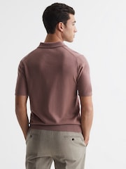 قميص بولو صوف ميرينو بياقة مفتوحة Duchie من REISS - Image 5 of 7