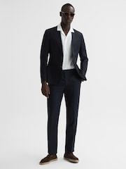Reiss White Rufus Linen Cuban Collar Shirt - Image 6 of 6