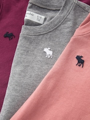 Abercrombie & Fitch Multi Three Pack Long Sleeve T-Shirts - Image 6 of 6