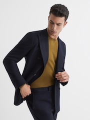 Reiss Bronze Green Wessex Merino Wool Jumper - Image 7 of 7