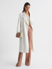 Reiss Champagne Rosie Asymmetric Off Shoulder Top - Image 6 of 6