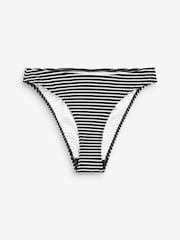 Figleaves Tailor gestreifte Bikinihose, schwarz - Bild 4 von 4