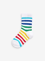 Rainbow Stripe Transport Cotton Rich Socks 7 Pack - Image 6 of 8