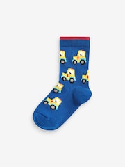 Rainbow Stripe Transport Cotton Rich Socks 7 Pack - Image 7 of 8