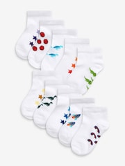 White Character 10 Pack Cotton Rich Trainer Socks - Image 1 of 12