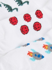 White Character 10 Pack Cotton Rich Trainer Socks - Image 12 of 12