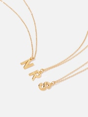 Z by Accessorize Gold Plated Tone Initial Pendant Necklace - Image 1 of 3