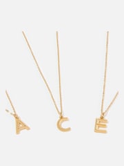 Z by Accessorize Gold Plated Tone Initial Pendant Necklace - Image 2 of 3