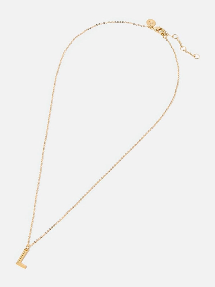Z by Accessorize Gold Plated Tone Initial Pendant Necklace - Image 3 of 3