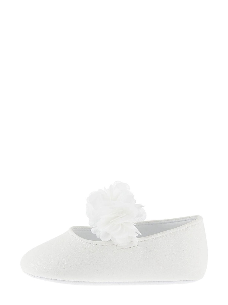 Monsoon Ivory Natural Shimmer Corsage Booties - Image 1 of 3