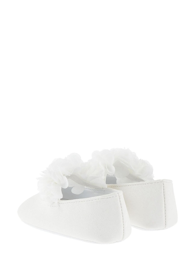 Monsoon Ivory Natural Shimmer Corsage Booties - Image 3 of 3