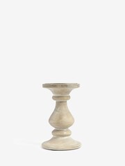 Wood Pillar Candle Holder Brown Small - Image 3 of 3