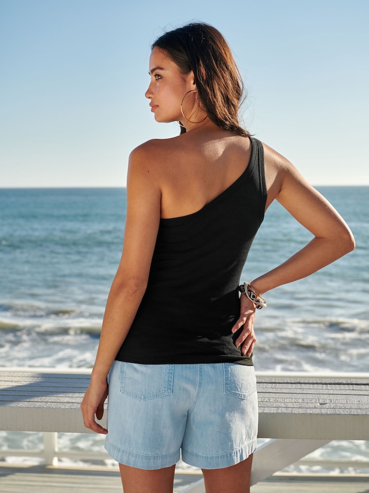 Mid Blue Cargo Denim Shorts - Image 2 of 6