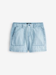 Mid Blue Cargo Denim Shorts - Image 5 of 6