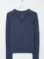 FatFace Blue Evelyn Jumper - Image 3 of 4
