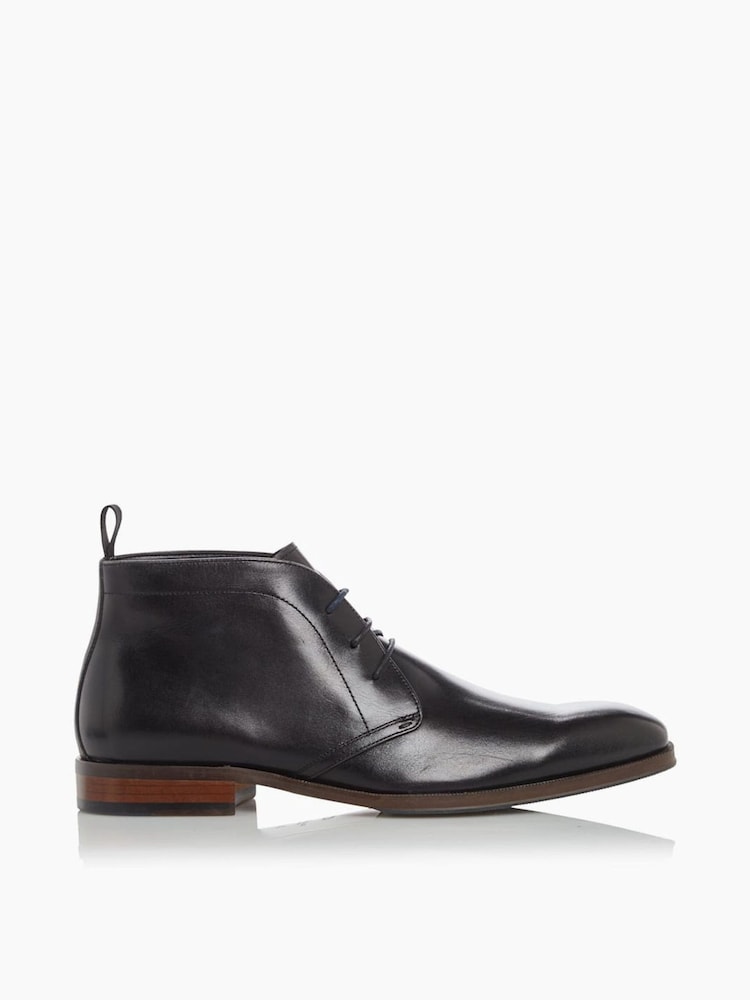Dune London Black Smart Chukka Marvinn Lace-Up Boots - Image 1 of 5