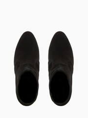 Dune London Black Optical Stretch Sock Ankle Boots - Image 4 of 6