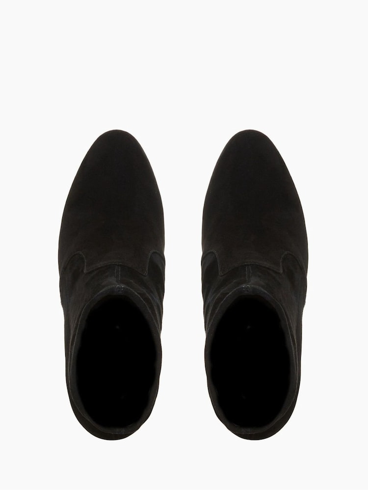 Dune London Black Optical Stretch Sock Ankle Boots - Image 4 of 6