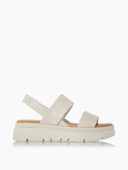 Dune London White Location Padded Flatform Sandals - Image 2 of 5
