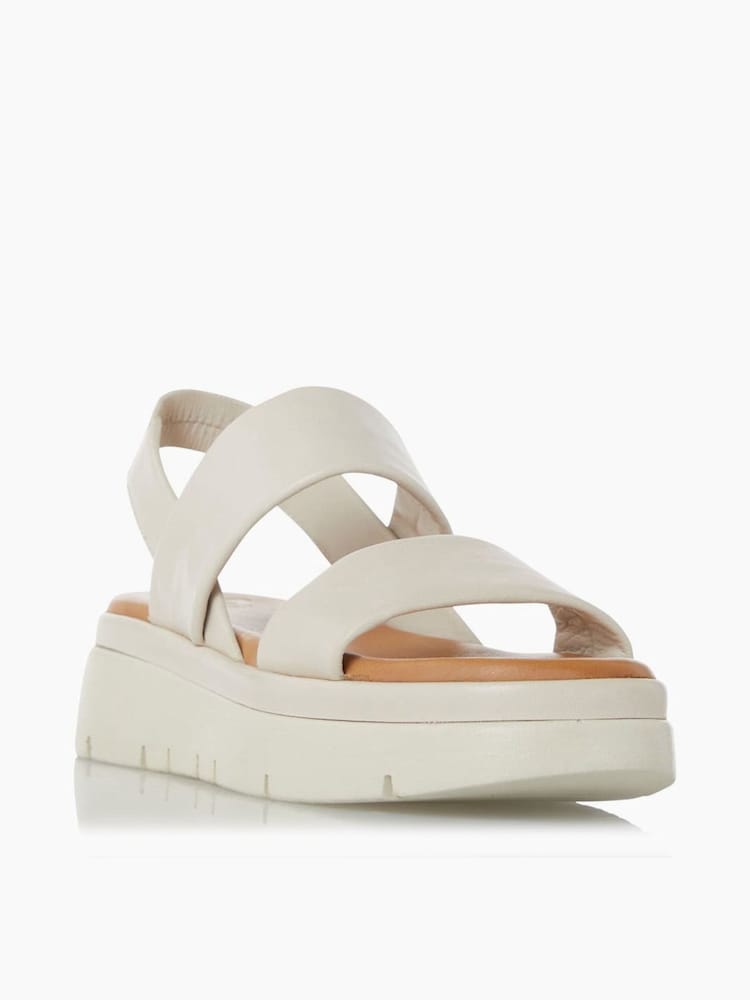 Dune London White Location Padded Flatform Sandals - Image 3 of 5