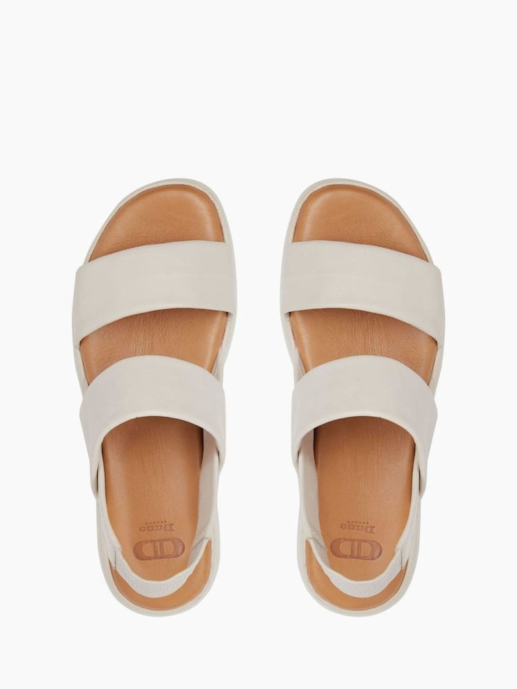 Dune London White Location Padded Flatform Sandals - Image 4 of 5
