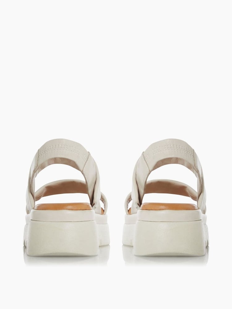 Dune London White Location Padded Flatform Sandals - Image 5 of 5