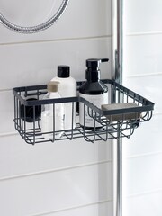 Grey Bronx Wire Corner Suction Shower Caddy - Image 1 of 1